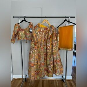 NWT w/ Tags Embroidered Multicolored Lehenga - Bridal/Wedding